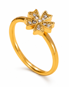 Flora Crystal Blossom Ring
