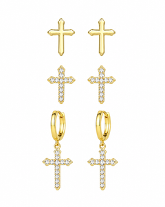Cross Trio Earrings Series