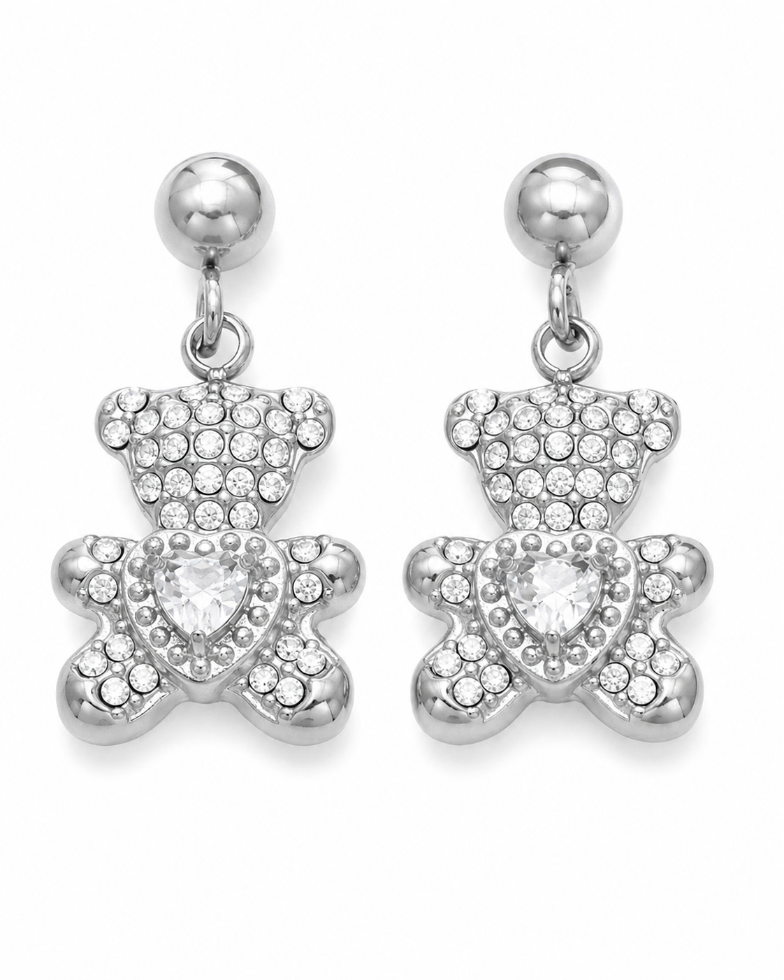 Teddy Heart Earrings