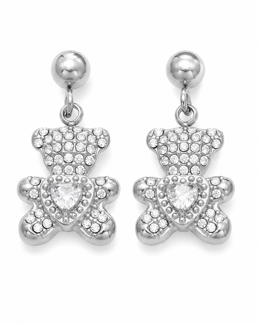 Teddy Heart Earrings