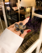 Crystal Bloom Statement Ring