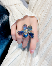 Crystal Bloom Statement Ring