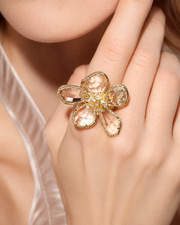 Crystal Bloom Statement Ring