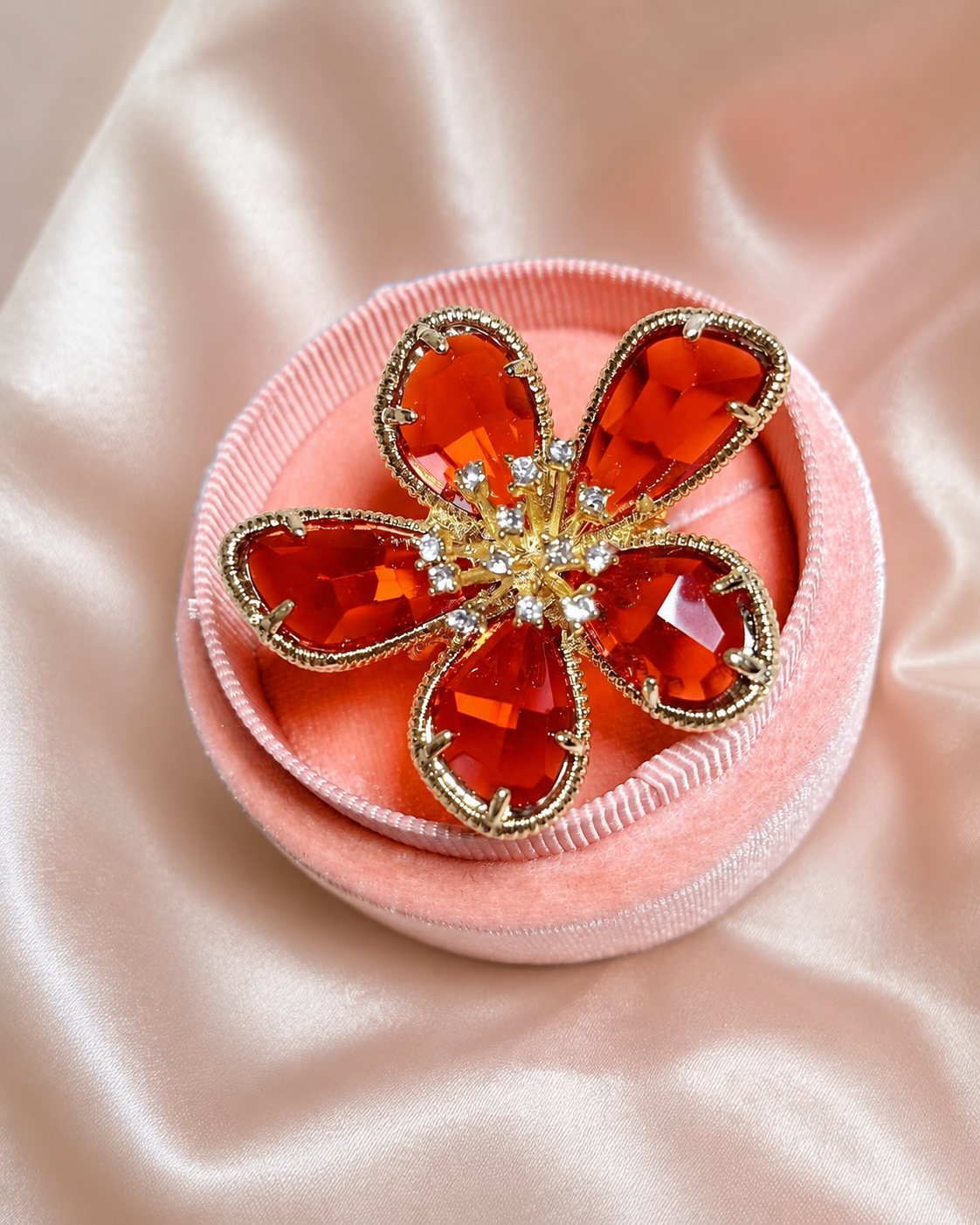 Crystal Bloom Statement Ring