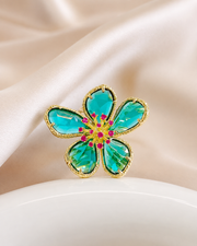 Crystal Bloom Statement Ring