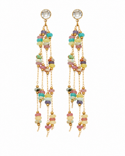 Pastel Beaded Tassel Earrings Series