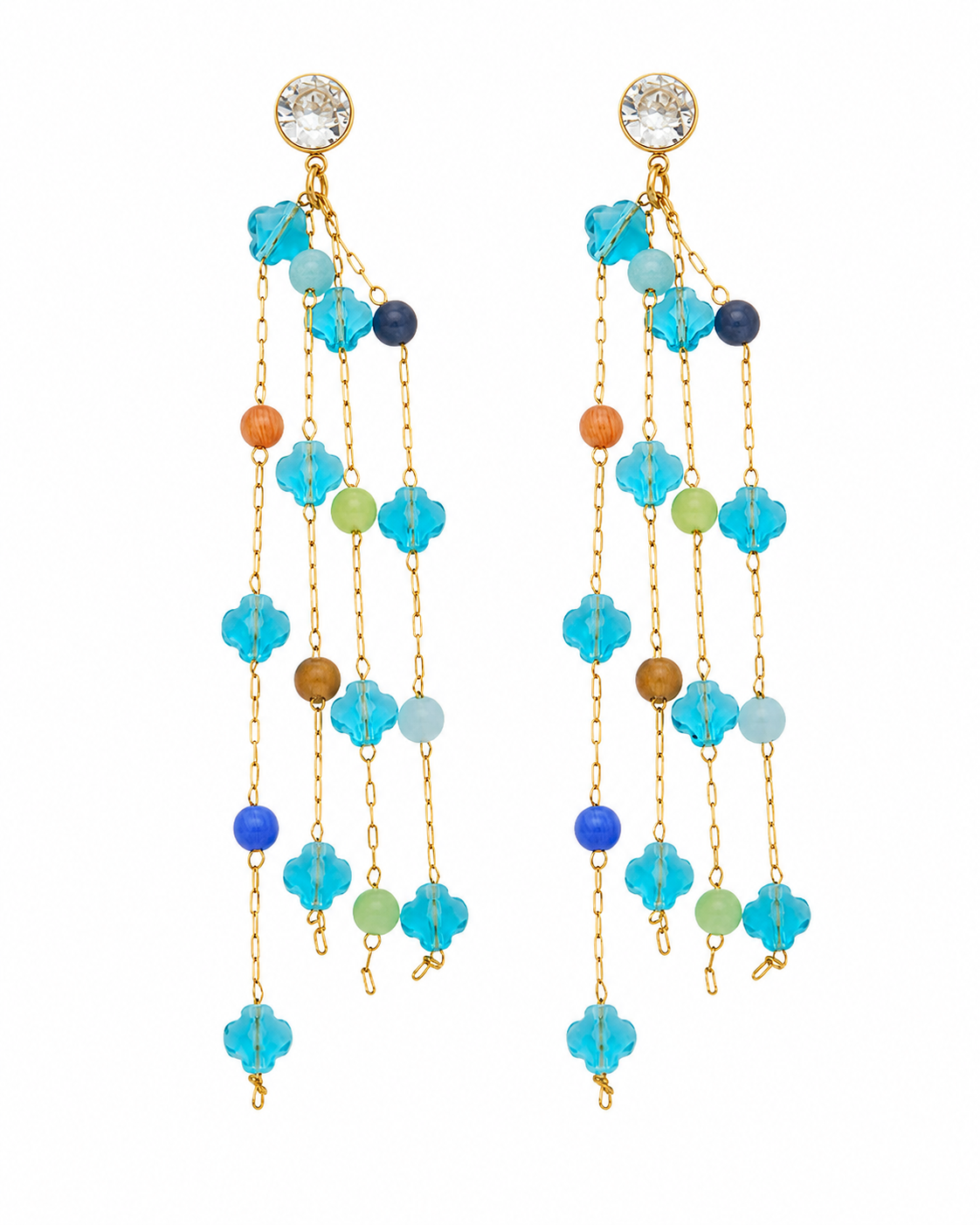 Pastel Beaded Tassel Earrings Series