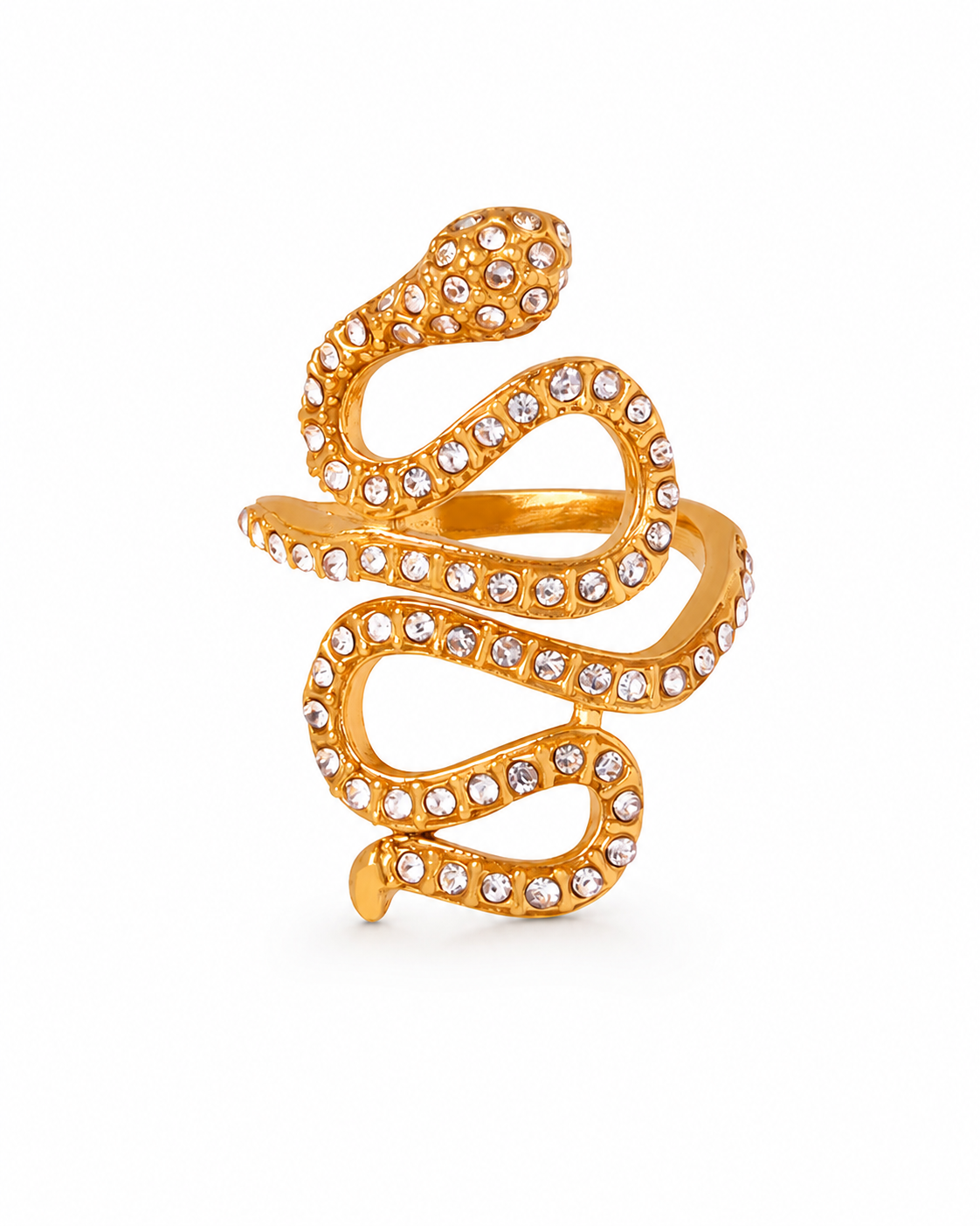 Serpentine Crystal Ring