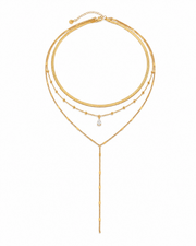 Crystal Layered Y Necklace