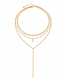 Crystal Layered Y Necklace