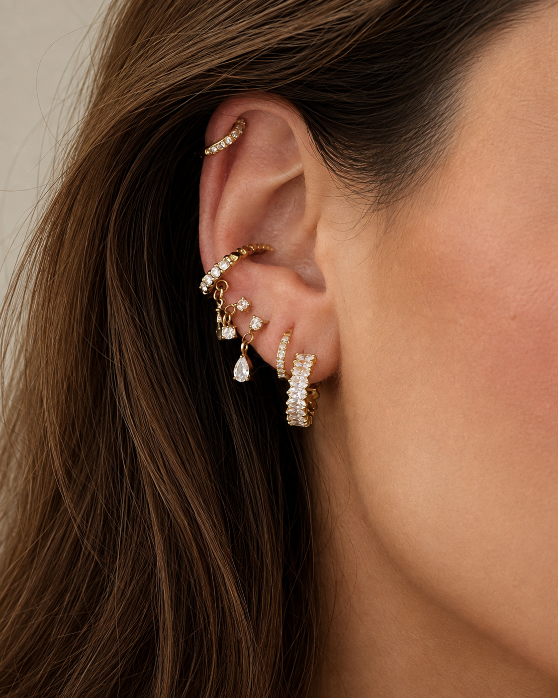Lumière Crystal Hoops