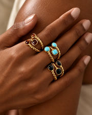 Solenne Stone Twist Ring Series