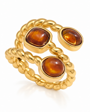 Solenne Stone Twist Ring Series