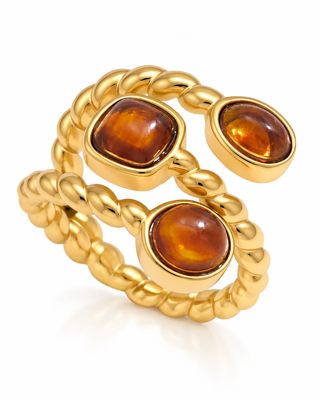 Solenne Stone Twist Ring Series