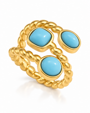 Solenne Stone Twist Ring Series