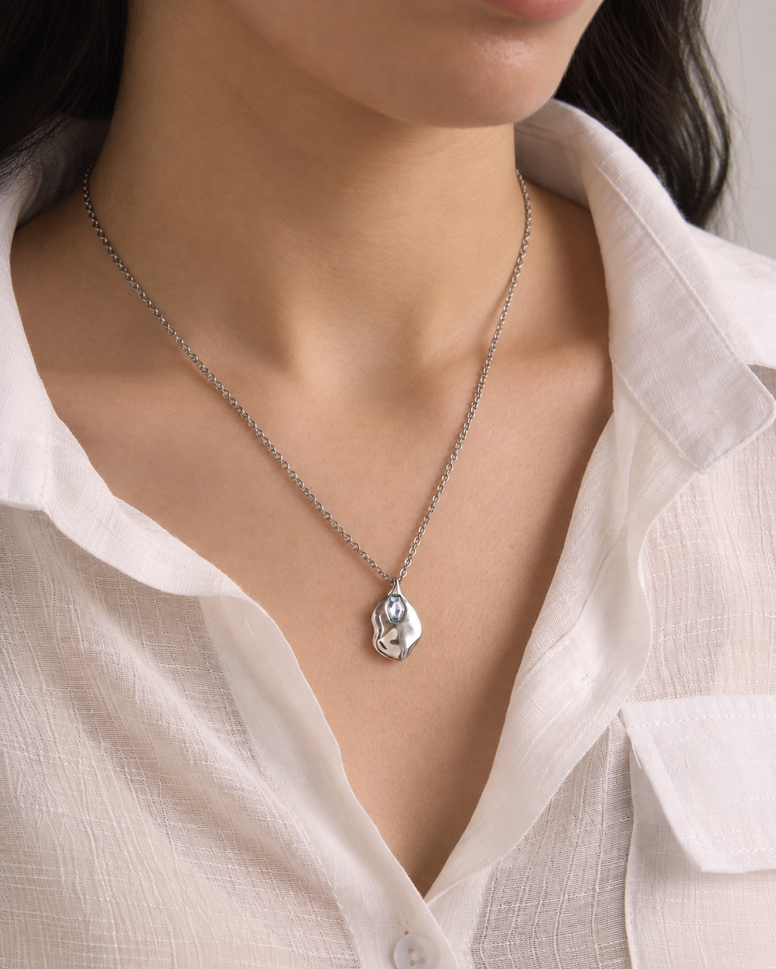 Liora Sculpted Drop Necklace Series