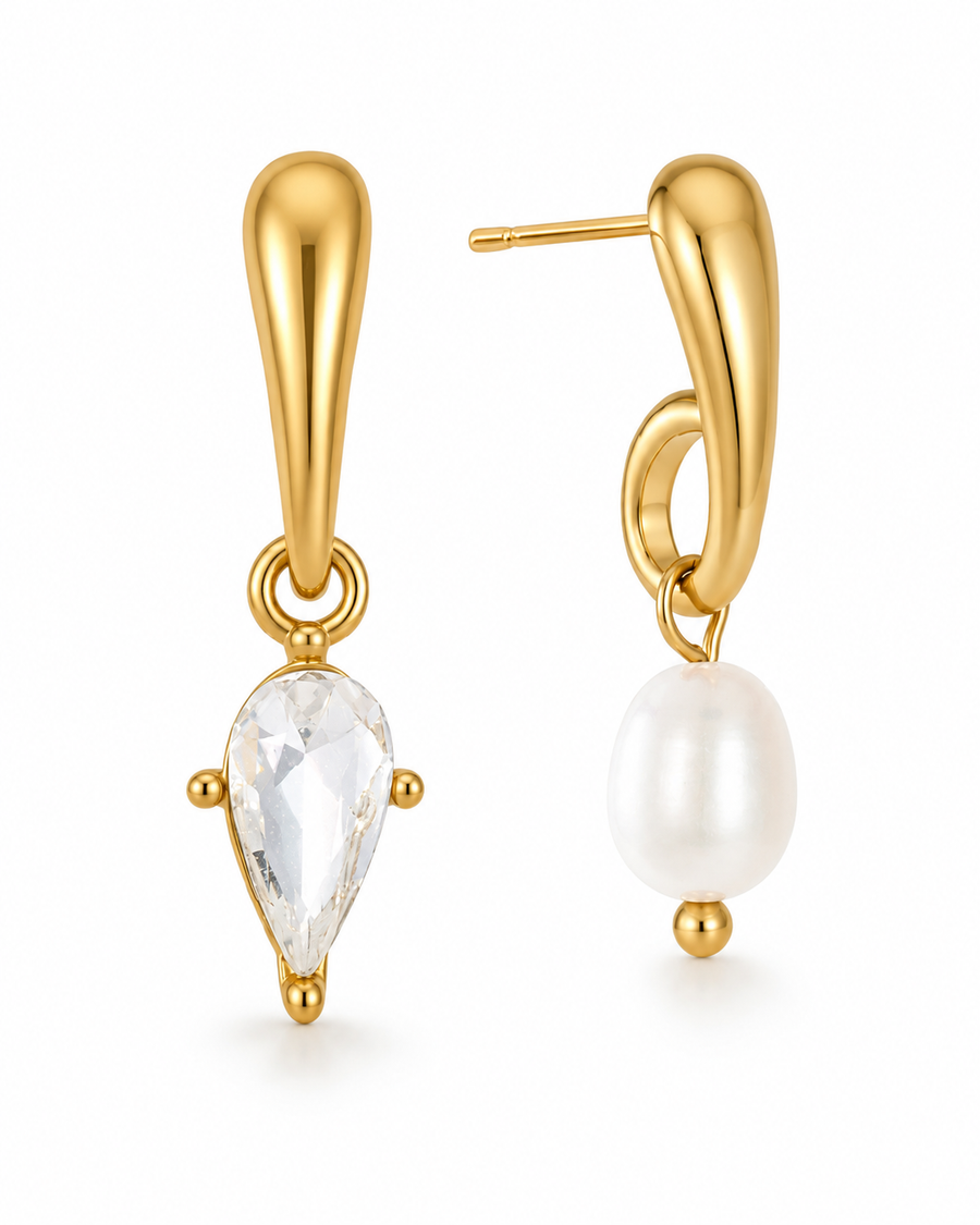 Celeste Pearl Crystal Earrings