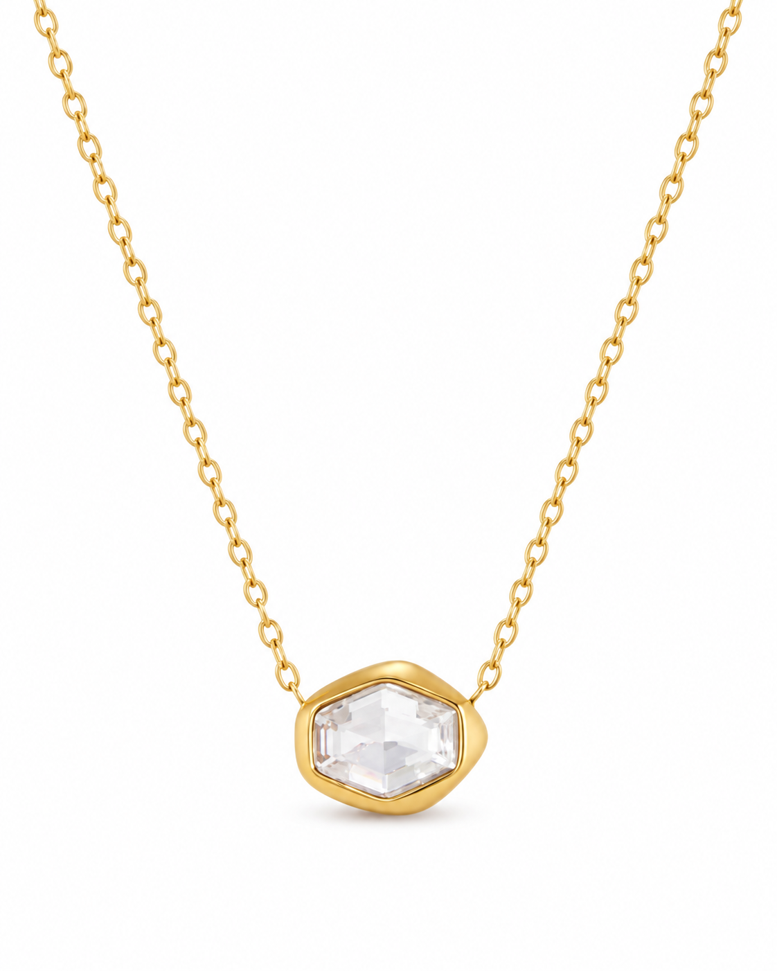 Elara Hex Crystal Necklace Series