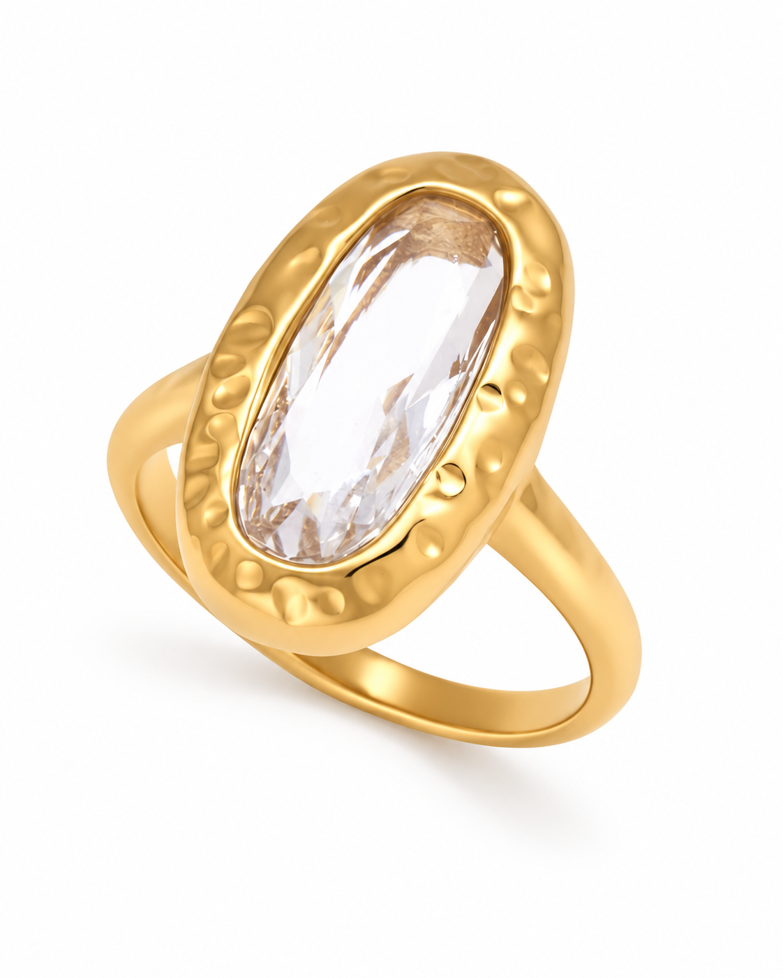 Product view of Aurelia Crystal Signet Ring by Zodiglow