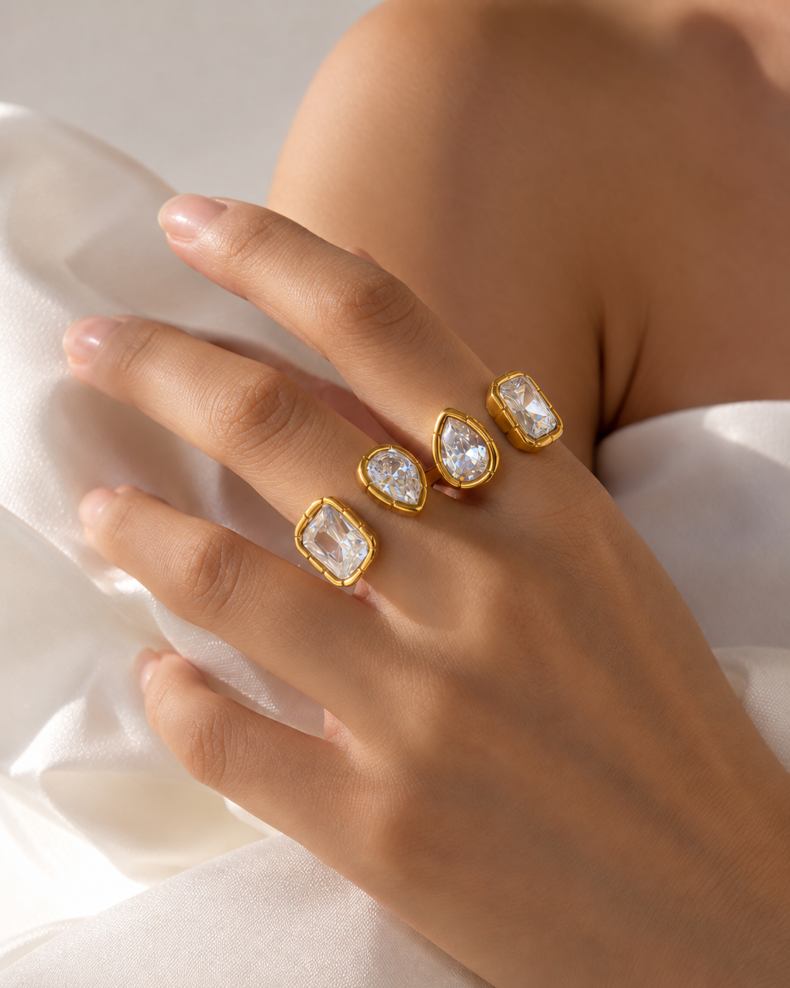 Product view 3 of Aurelia Duo Crystal Ring by Zodiglow