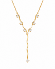 Liora Crystal Y Necklace