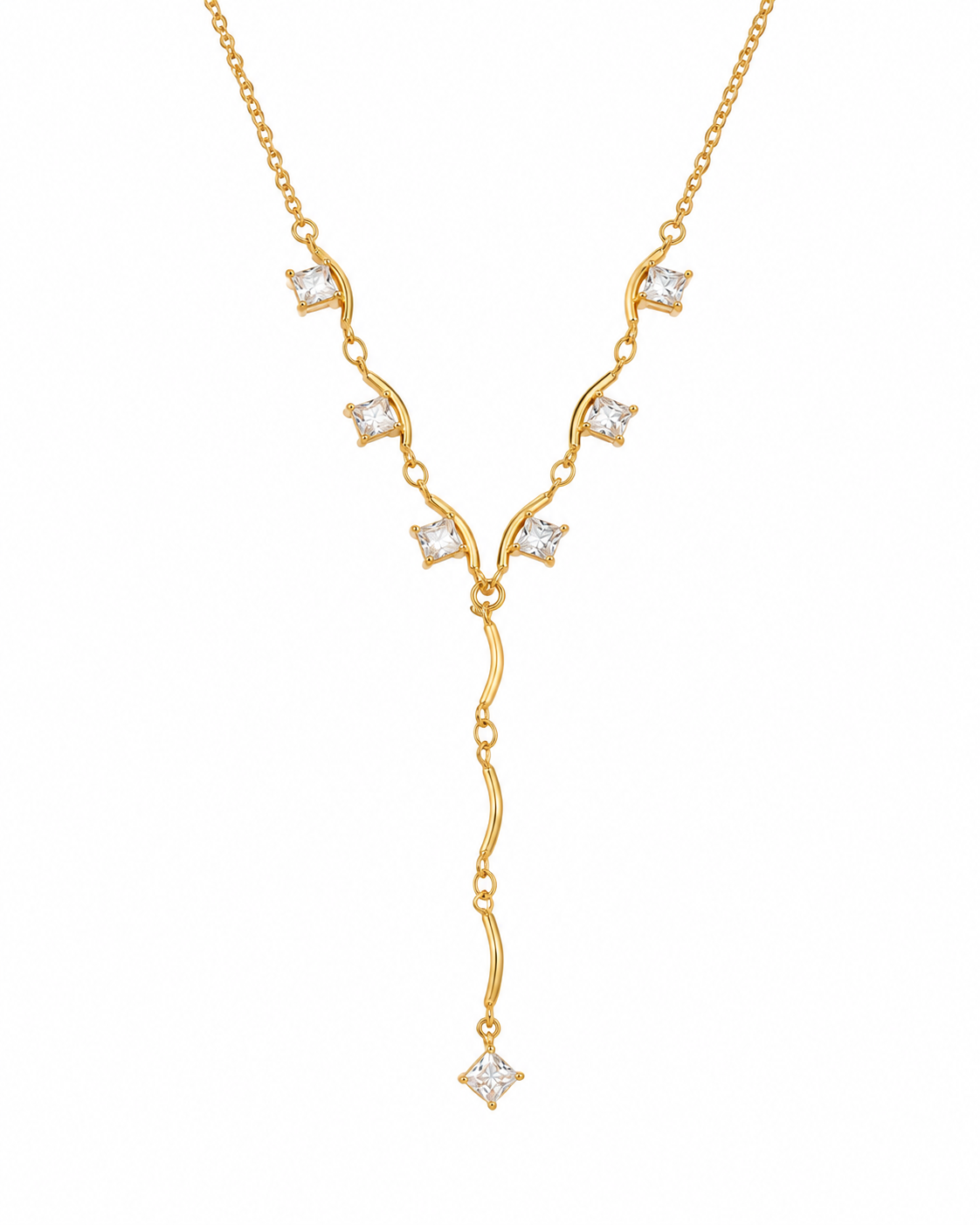 Liora Crystal Y Necklace