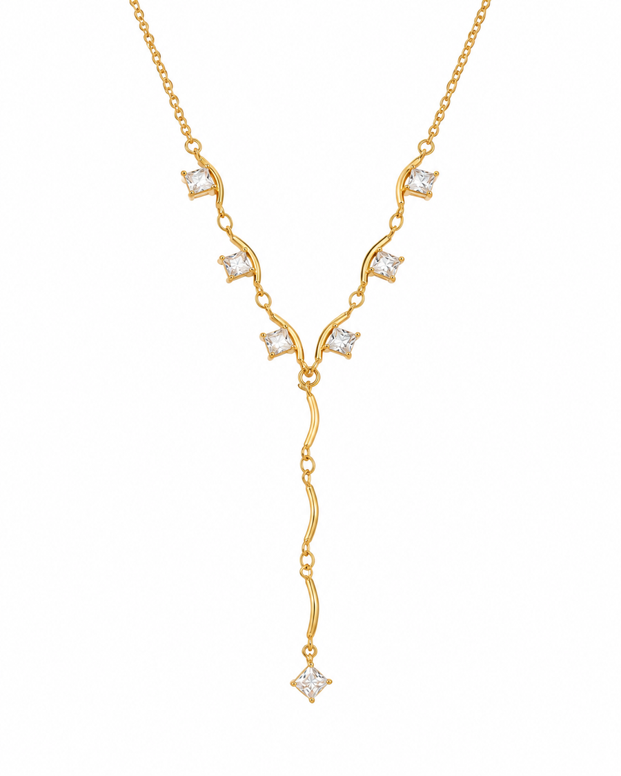 Liora Crystal Y Necklace