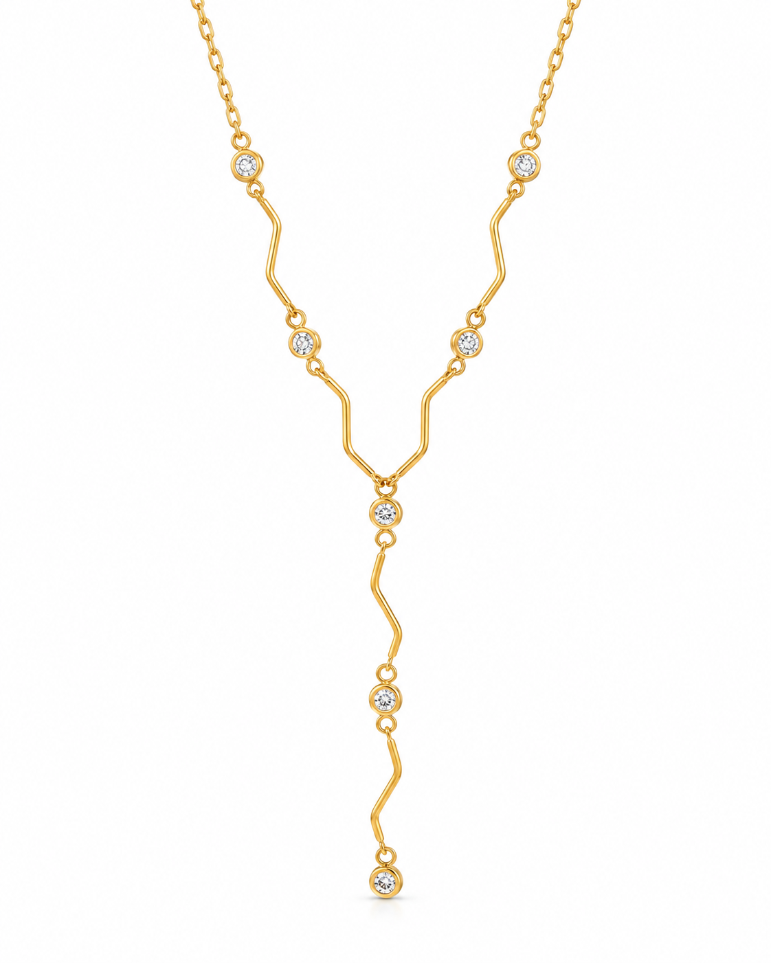 Liora Crystal Y Necklace