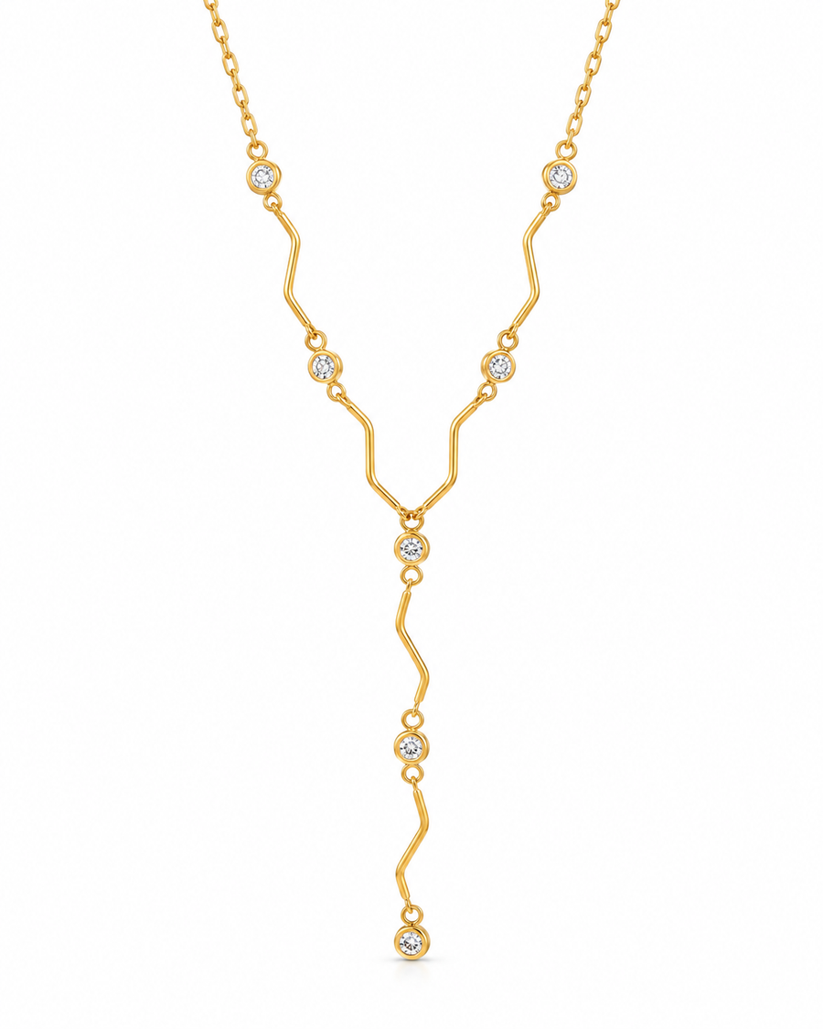 Liora Crystal Y Necklace