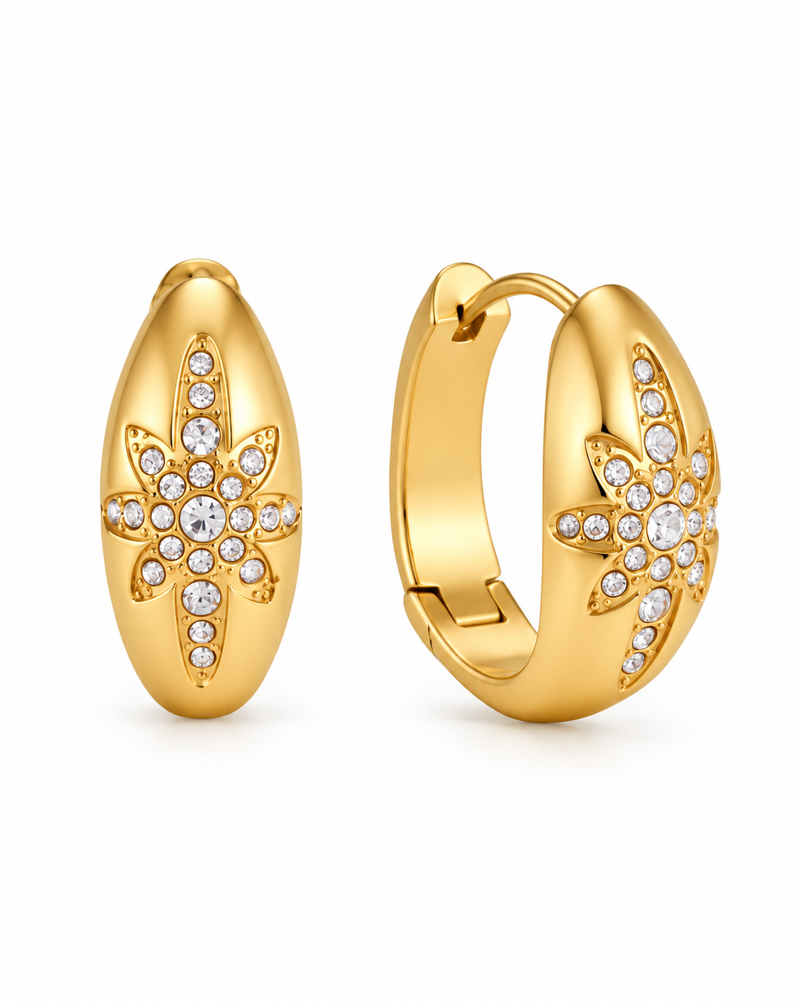 Celestia Crystal Starburst Hoops