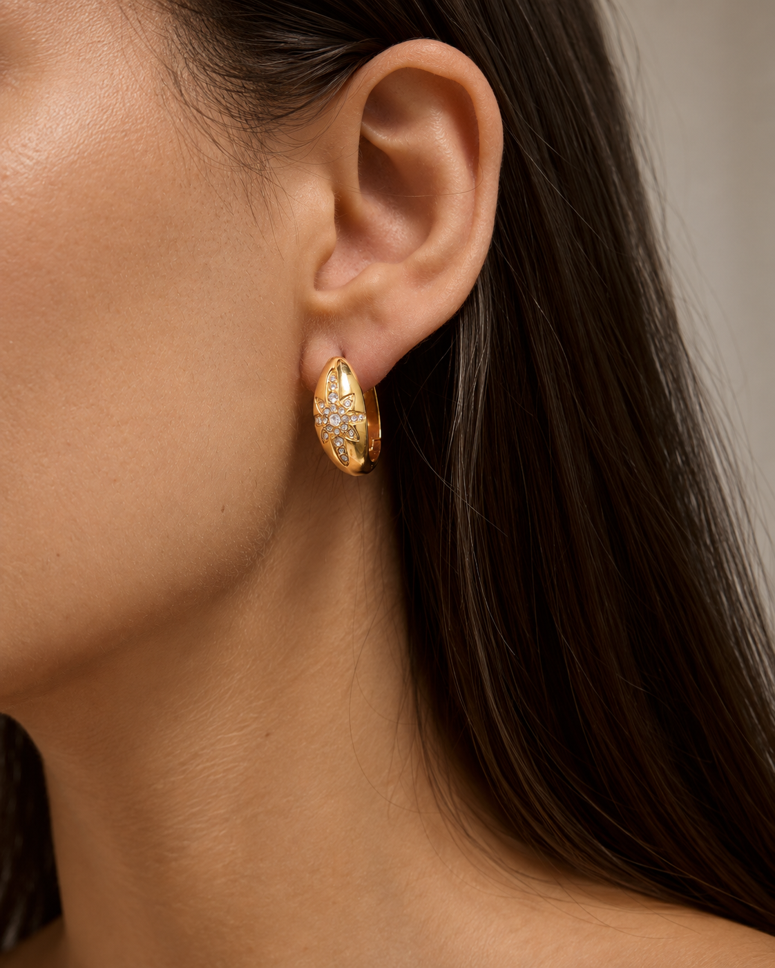 Celestia Crystal Starburst Hoops