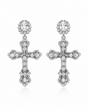 Celestia Crystal Cross Earrings