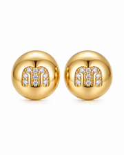 Mira Crystal Dome Stud Earrings