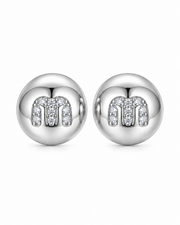 Mira Crystal Dome Stud Earrings