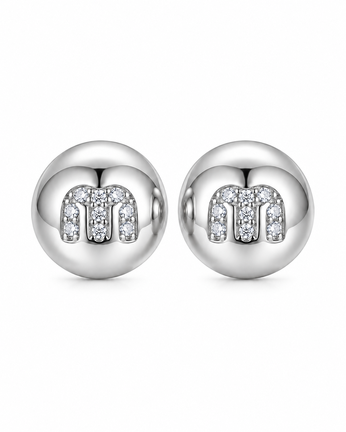 Mira Crystal Dome Stud Earrings