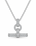 Selene Crystal T-Bar Necklace