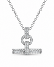 Selene Crystal T-Bar Necklace
