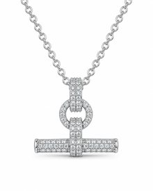 Selene Crystal T-Bar Necklace