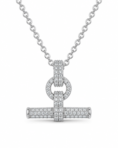 Selene Crystal T-Bar Necklace