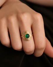 Riviera Green Stone Ring