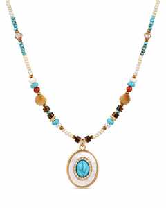 Solara Turquoise Pendant Necklace