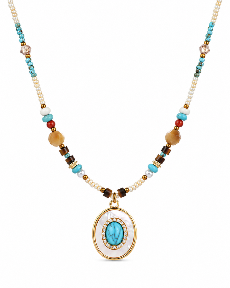 Solara Turquoise Pendant Necklace