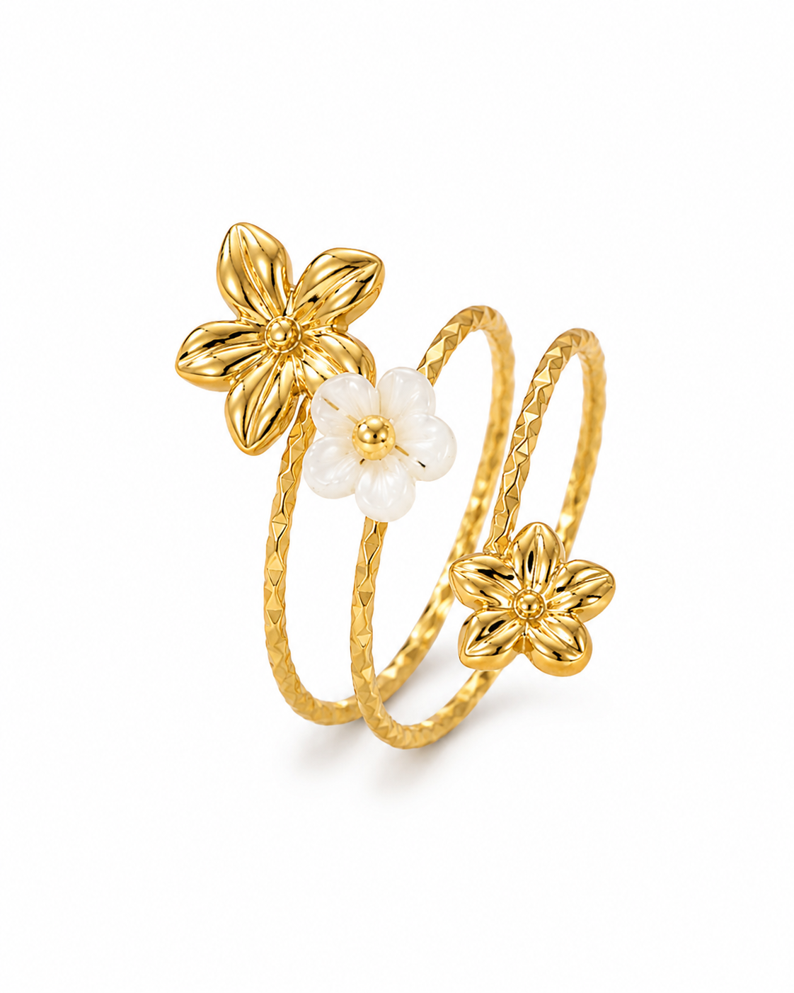 Bloom Pearl Open Ring Series