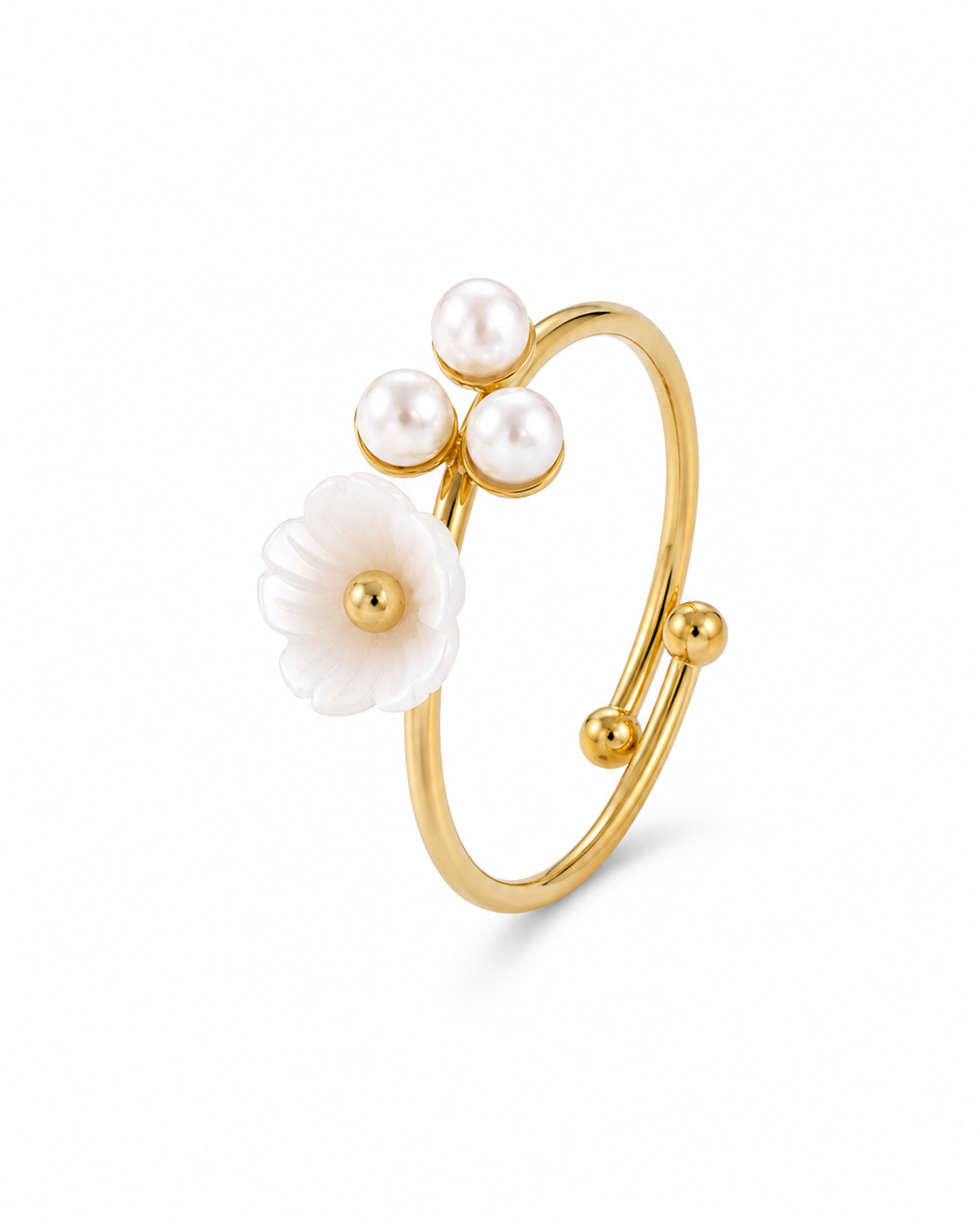 Bloom Pearl Open Ring Series