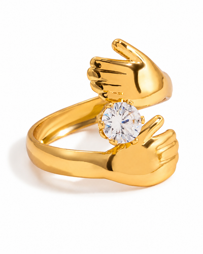 Sculptural Zircon Ring Series