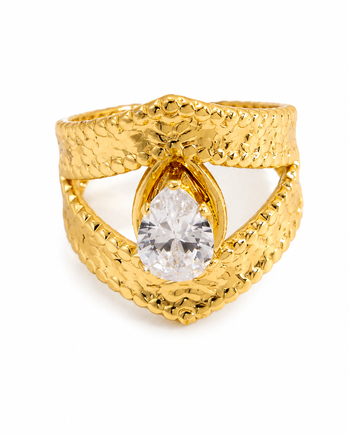 Sculptural Zircon Ring Series