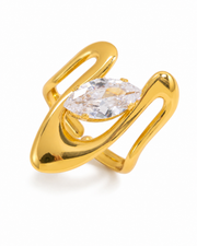 Sculptural Zircon Ring Series