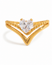 Sculptural Zircon Ring Series