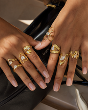 Sculptural Zircon Ring Series