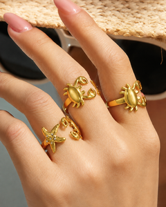 Ocean Charm Open Ring
